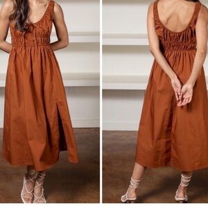 En Saison Rust Midi Dress